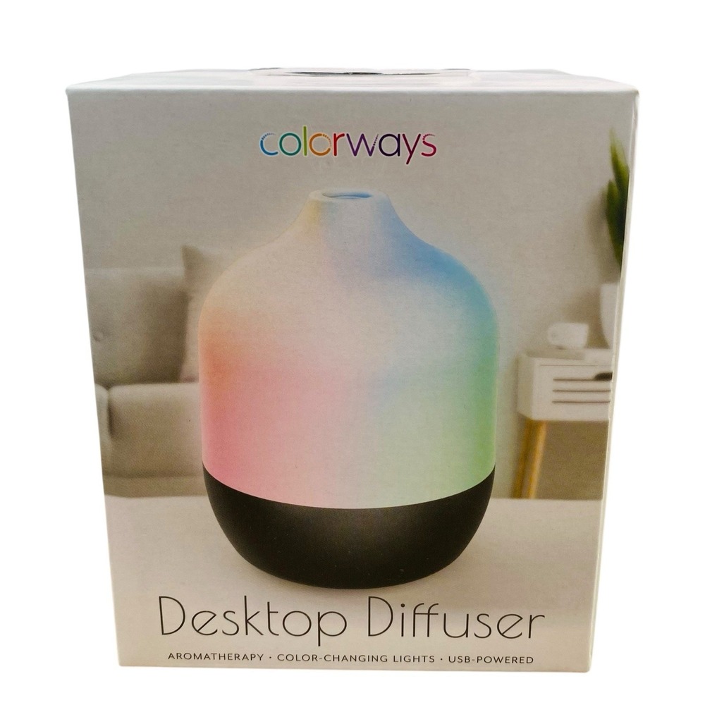 Desktop Diffuser USB Powered Color Changing LED Lights CW788BK Home Office Zen